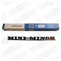 BADGE-'MINI MINOR'-REAR-'59-'67 GENUINE BMC