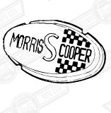 BADGE-BONNET, 'MORRIS COOPER S' -MK2-GENUINE