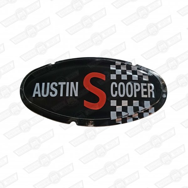 BADGE-BONNET, 'AUSTIN COOPER S' MK2- NON GENUINE