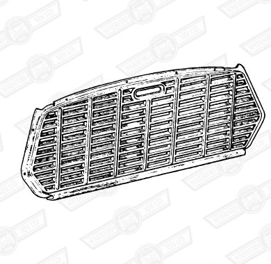 GRILLE-PRESSED TYPE-BLACK-EXT. BON REL-'83-'88