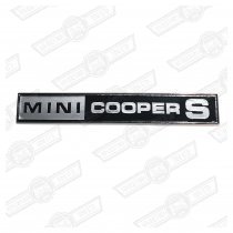 BADGE-BOOT LID-' MINI COOPER S' MK3