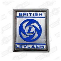 BADGE-'BRITISH LEYLAND'-BLUE ON SILVER-'72-'75 'A' PANEL