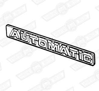 BADGE-BOOT LID-'AUTOMATIC' (SELF ADHESIVE)