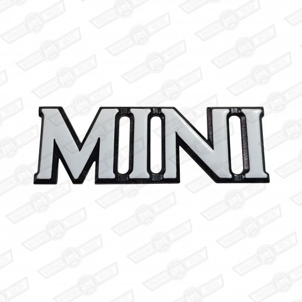 BADGE-BOOT LID-'MINI'-WHITE-ITALIAN JOB