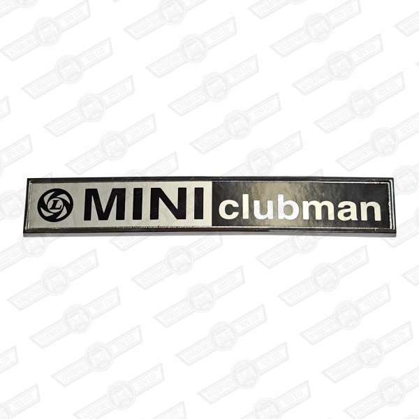 BADGE-BOOT LID-'MINI CLUBMAN' AND LEYLAND LOGO-'77 ON