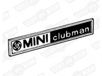 BADGE-BOOT LID-'MINI CLUBMAN' AND LEYLAND LOGO-'77 ON