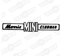 BADGE-BOOT LID-'MORRIS MINI CLUBMAN'-'69-'75 EXPORT