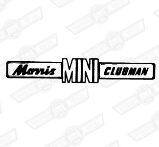 BADGE-BOOT LID-'MORRIS MINI CLUBMAN'-'69-'75 EXPORT