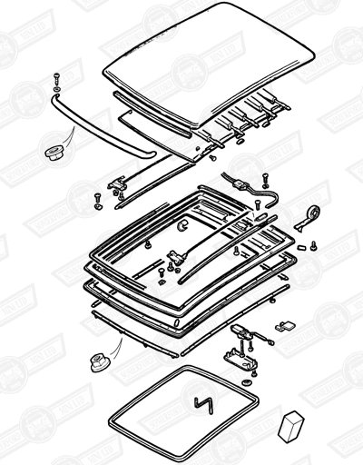 SUNROOF ASSY.-FABRIC,ELECTRIC,FOLDING-BLACK-'97 ON