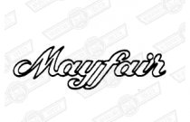 DECAL-BOOT LID - 'MAYFAIR' - WHITE -'82-'88