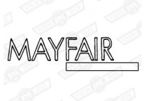 DECAL-BOOT LID-'MAYFAIR'-SILVER & GREEN-'88 ON