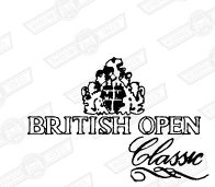 DECAL-BODYSIDE-'BRITISH OPEN CLASSIC'-BLACK CARS