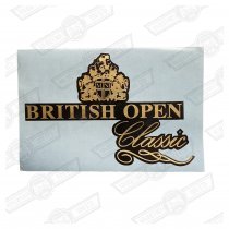 DECAL-BOOTLID-'BRITISH OPEN CLASSIC'-BLACK CARS