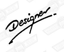 DECAL-BOOTLID-'DESIGNER'-BLACK