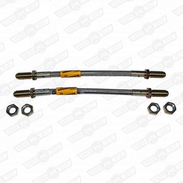 BRAKE HOSE SET-STAINLESS STEEL BRAIDED- REAR-PAIR