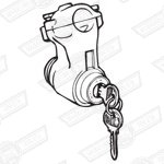 STEERING LOCK ASSY.-'63-'71-(EARLY DESIGN)