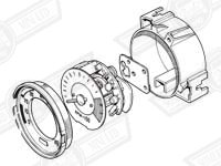 REV COUNTER-BLACK FACE-1275GT-'69-'75