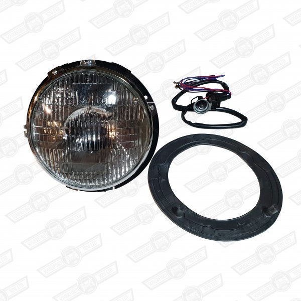 HEADLAMP ASSY.SEALED BEAM+S.LIGHT,METAL BOWL-RHD