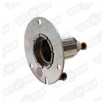 BULB HOLDER-METAL-FRONT INDICATOR,(includes contacts)'59-'88