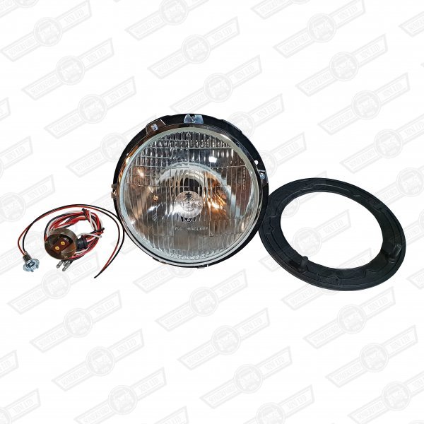 HEADLAMP ASSY.-PREFOCUS-2 ADJUSTERS+SIDELIGHT-RHD