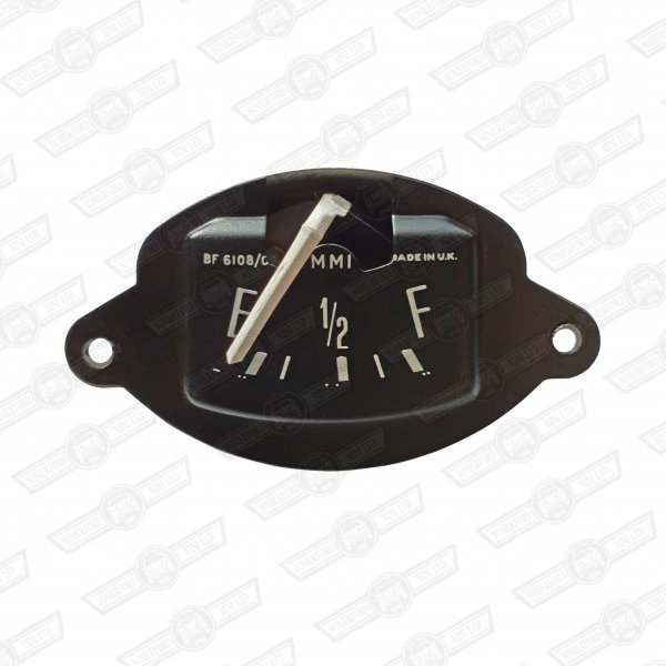 GAUGE-FUEL-BLACK FACE-'64-'85-FITS IN SPEEDO