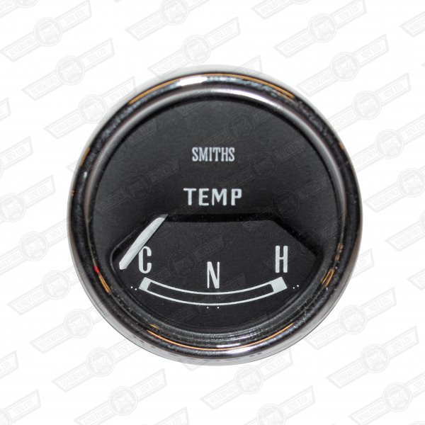 SMITHS WATER TEMP GAUGE-BLACK FACE-ROUND BEZEL