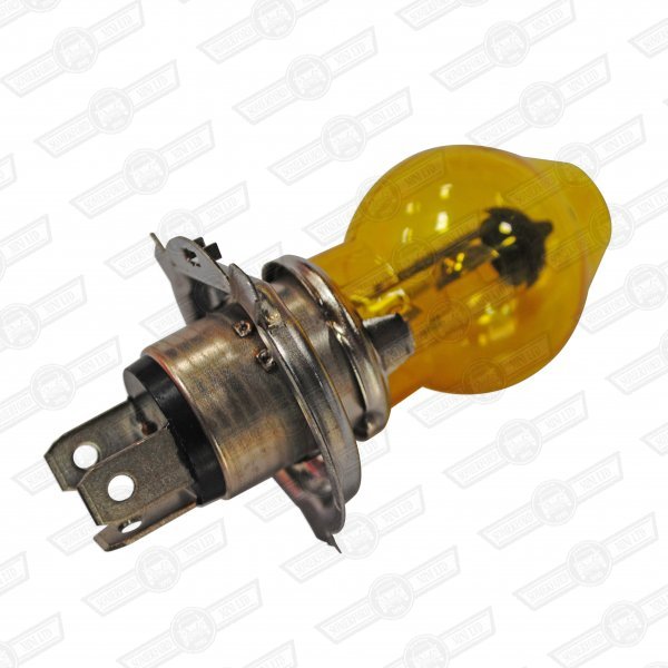 BULB-H4-HALOGEN-YELLOW GLASS-12V-60/55W