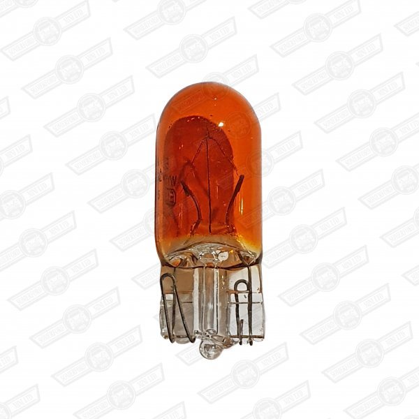 BULB-CAPLESS, PUSH FIT,AMBER 12V-5W-SIDE LIGHT ETC