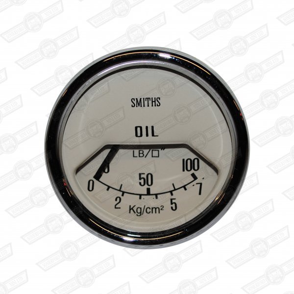 SMITHS OIL PRESSURE GAUGE-MAGNOLIA FACE ROUND BEZEL