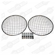 HEADLAMP STONE GUARDS-PAIR, STAINLESS STEEL