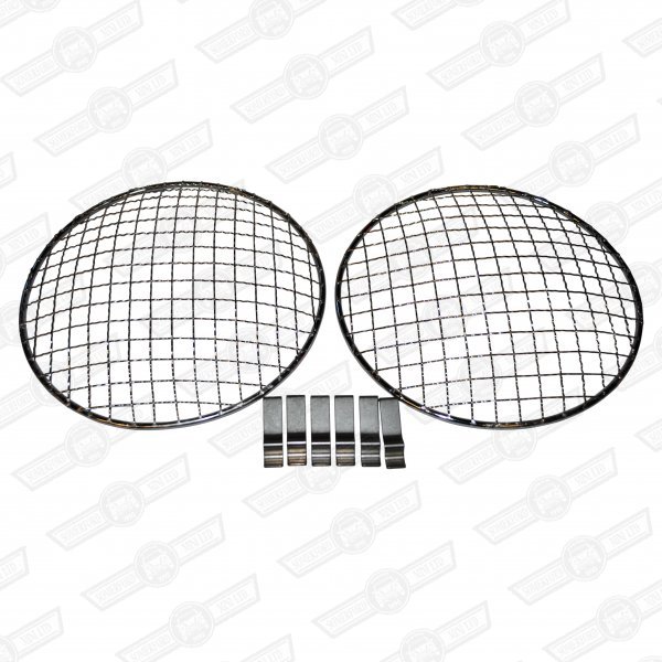 HEADLAMP STONE GUARDS-PAIR, STAINLESS STEEL