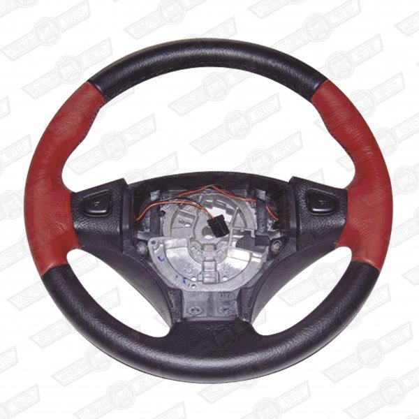 STEERING WHEEL-3 SPOKE-TARTAN RED LEATHER-'97 ON OPTION