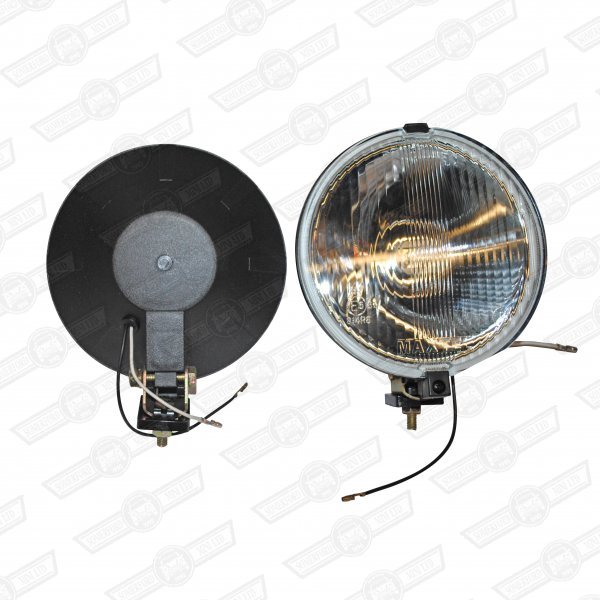 DRIVING LAMP SET-BLACK PLASTIC-170mm WIDE x 58mm DEEP