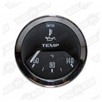 SMITHS OIL TEMPERATURE GAUGE-1/2 SCALE BLACK FACE,VEE BEZEL