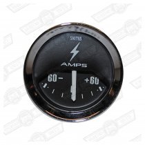 SMITHS AMMETER-BLACK FACE, VEE BEZEL