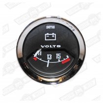 SMITHS VOLT METER-BLACK FACE-VEE BEZEL