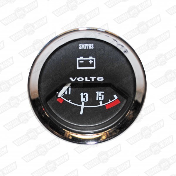 SMITHS VOLT METER-BLACK FACE-VEE BEZEL