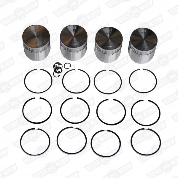 PISTON SET-POWERTUNE-FLAT TOP 9.7:1 CR +020'' 998cc COOPER