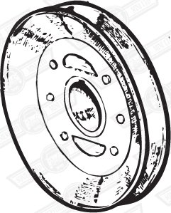 PULLEY-CRANKSHAFT-850,997 &998cc 59-70 CARS WITH ALTERNATOR