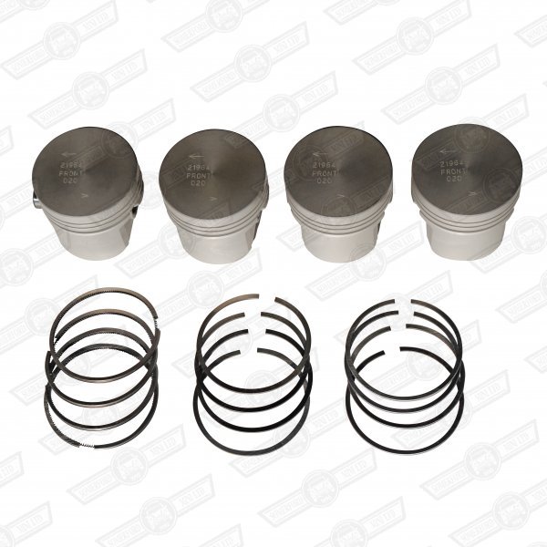 PISTON SET-FLAT TOP-3 RINGS 10.3:1 CR STD.SIZE 998cc '88 ON