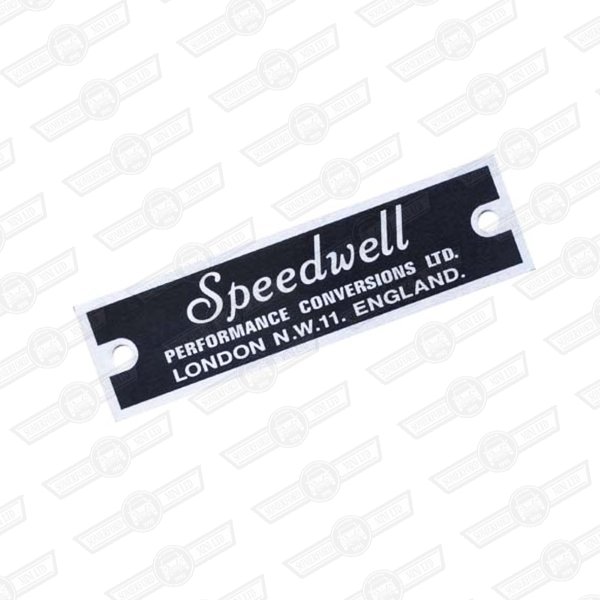 PLATE-'SPEEDWELL'-BLACK AND SILVER