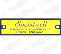 PLATE-'SPEEDWELL'-YELLOW AND BLACK