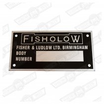PLATE-BODY NUMBER-'FISHOLOW'-'61-'69 RILEY & WOLSELEY