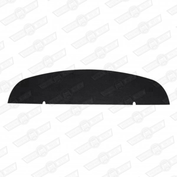 LINER-REAR PARCEL SHELF-BLK MILBOAR-NO SPKERS-RACING & FLAME