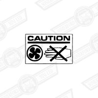 DECAL-COOLING FAN WARNING-'90-'97