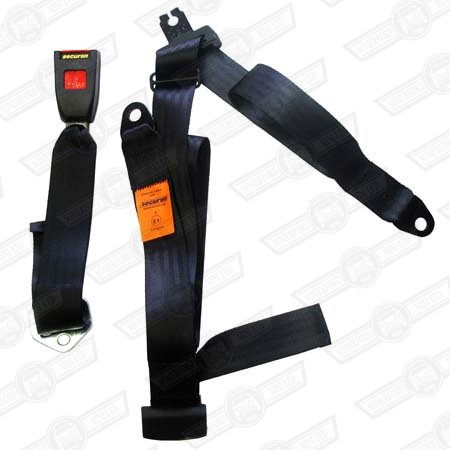 SEAT BELT KIT-REAR-LAP STRAP/DIAGONAL- 3 POINT. BLACK