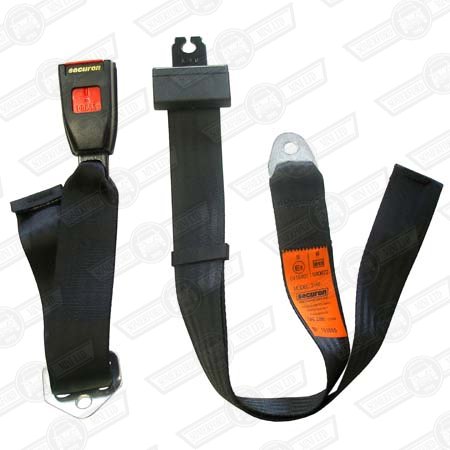 SEAT BELT KIT-REAR-LAP STRAP-BLACK- 2 POINT