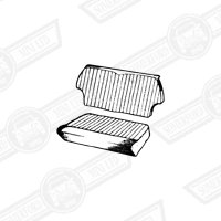 REAR SEAT COVER KIT-SALOON-(state colour)-'61-'67 welded