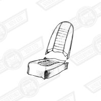 FRONT SEAT COVER KIT-ONE SEAT(state colour)'61-'67 RECLINER