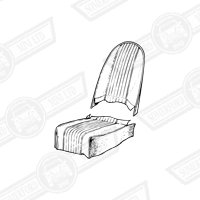 FRONT SEAT COVER KIT-ONE SEAT-BLACK-'67-'69-RECLINERS